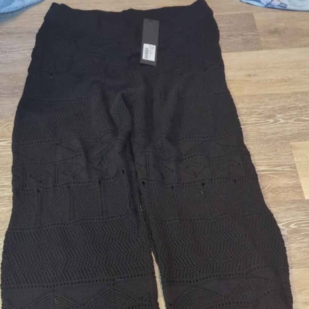 Disturbia hooked pointelle flare trousers size XL new